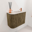 Mondiaz JOYA-DLUX 51.6cm toiletmeubel - ronding links kleur Dusk - Wastafel FAYE positie Rechts 1 kraangat kleur Ostra. SW1423393