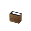 INK Wastafelonderkast - 80x45x65cm - 2 lades - push to open - met rechte opdekfronten - Eiken - Chocolate SW493568
