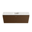 MONDIAZ TURE-DLUX Meuble toilette - 120cm - Rust - EDEN - vasque Ostra - position centrale - sans trou de robinet SW1105104