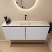 MONDIAZ TURE-DLUX meuble WC 120cm Cale. EDEN lavabo Ostra position milieu. Sans trou de robinet. SW1104739
