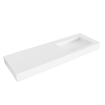 Mondiaz AVON Lavabo suspendu - 140cm - vasque droite - bord 12cm - Solid surface Talc SW422475