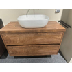 BRAUER Nexxt Meuble sous lavabo - 100x46x55cm - 2 tiroirs sans poignée softclose - 1 découpe pour siphon - MFC - bouclier viking avec plan de travail MODÈLE D'EXPOSITION SHOW21767