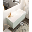 Mondiaz VICA ensemble de meuble de salle de bain - 100cm - meuble sous-vasque gris - 2 tiroirs - lavabo moon droite - 1 trou de robinet - version XL 60cm de haut SW1090865