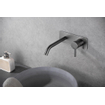 Wiesbaden Ribbd eenhendel wastafelkraan met coldstart inbouw compleet gunmetal PVD SW632119