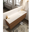 Mondiaz VICA ensemble de meuble de salle de bain - 150cm - meuble sous-vasque reposant - 2 tiroirs - lavabo cloud droite - 1 trou de robinet - version XL 60cm de haut SW1089732