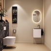 MONDIAZ TURE-DLUX Meuble toilette - 40cm - Rosee - EDEN - vasque Lava - position gauche - 1 trou de robinet SW1103968