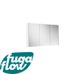 FugaFlow Eccelente Arredo miroir salle de bain armoire de toilette - 100x63x16cm - comprenant des panneaux latéraux - blanc mat SW1125328