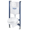 GROHE Universeel toiletset - inbouwreservoir - toiletzitting - bedieningsplaat wit - glans Wit SW710597