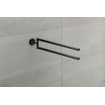 Duravit Starck T Porte-serviettes - 2 barres - 46,5cm - pivotant - noir mat SW297086