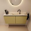 MONDIAZ TURE-DLUX Meuble toilette - 100cm - Oro - EDEN - vasque Frappe - position centrale - 1 trou de robinet SW1102900