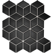 The Mosaic Factory Paris Carrelage mosaïque 26.6x30.5cm carrelage mural intérieur et extérieur bucket porcelaine noir mat SW523994