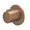 IVY Pact Partie encastrable - pour mitigeur de douche encastrable - robinet d'arrêt - symétrie - rosace ronde - Cuivre mat brossé PVD SW1031107