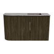 Mondiaz JOYA-DLUX 71,6 cm meuble WC - arrondi à gauche couleur Shadow - Lavabo FAYE position à droite sans trou de robinet couleur Sombra. SW1425226