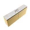 MONDIAZ TURE-DLUX Meuble toilette - 120cm - Oro - EDEN - vasque Glace - position centrale - 1 trou de robinet SW1103403