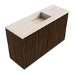 Mondiaz JOYA-DLUX Meuble de salle de bains 70cm - couleur Walnut - Vasque FAYE position Milieu Sans trou de robinet couleur Meli. SW1424403