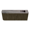 Mondiaz JOYA-DLUX Meuble de salle de bains 111.6cm - arrondi gauche couleur Shadow - Vasque FAYE position Droite 1 trou de robinet couleur Sombra. SW1425231
