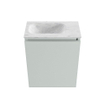 MONDIAZ TURE-DLUX Meuble de toilettes 40 cm Greey. Lavabo EDEN Opalo position gauche. Sans trou de robinet. SW1104363
