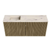 Mondiaz JOYA-DLUX 90cm toiletmeubel - kleur Dusk - Wastafel FAYE positie Links Zonder kraangat kleur Nata. SW1425906