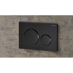 Geberit Sigma20 plaque de commande - chasse à 2 touches - rond - noir mat SW420200