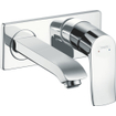 Hansgrohe Metris Mitigeur lavabo encastré mural, Bec court 165mm chromé 0450914