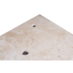 Saniclass Travertine plan sous vasque - 140x46cm - 1 trou de robinet - 2 découpes pour siphon - pierre naturelle marbrée SW1242434