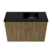 Mondiaz JOYA 60cm meuble de toilette - couleur Dusk - Vasque FAYE position Droite 1 trou de robinet couleur Urban. SW1421636