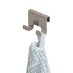 Tiger Caddy Crochet porte-serviette - pour paroi en verre - 6-8mm - inox brossé SW877196