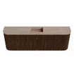 Mondiaz JOYA-DLUX 123.2cm toiletmeubel - ronding links en rechts kleur Walnut - Wastafel FAYE positie Midden Zonder kraangat kleur Saba. SW1424698