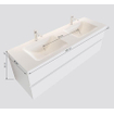 Mondiaz VICA ensemble de meuble de salle de bain - 150cm - meuble sous-vasque armée - 2 tiroirs - lavabo lune double - 2 trous de robinet - version XL 60cm de haut SW1089988