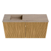 Mondiaz JOYA-DLUX Meuble de toilette 80cm - couleur Chêne - Vasque FAYE position Gauche Sans trou de robinet couleur Saba SW1424187