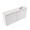 MONDIAZ TURE-DLUX meuble de toilette 100cm Cale. lavabo EDEN Ostra position droite. Avec 1 trou de robinet. SW1104747