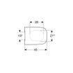 Geberit Smyle lunette de toilette carrée avec couvercle forme sandwich topfix blanc SW417577