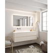 Mondiaz VICA Meuble Linen avec 4 tiroirs 150x50x45cm vasque lavabo Cloud gauche sans trou de robinet SW411019