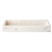 Wellmark Marble giftset - tray 30x12x3.5cm - Marmer Wit - Handzeep 250ml - navulling 1 liter bamboo SW916939