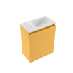 MONDIAZ TURE-DLUX meuble de toilettes 40 cm Ocher. EDEN lavabo Opalo position droite. Avec 1 trou de robinet. SW1104411