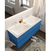 Mondiaz VICA ensemble de meuble de salle de bain - 120cm - meuble sous-vasque jeans - 2 tiroirs - lavabo cloud double - 2 trous de robinet version XL 60cm de haut SW1090950