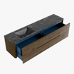 Mondiaz CIRO-DLUX Ensemble de meubles de salle de bains - 190x45x50cm - Lavabo solid surface Lava - 1 vasque à gauche - 1 trou de robinet - 4 tiroirs - Dusk SW1533067