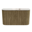 Mondiaz JOYA-DLUX Meuble de salle de bains 73,2cm - arrondis gauche et droite couleur Dusk - Vasque FAYE position Milieu Sans trou de robinet couleur Frappe SW1423147