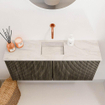 Mondiaz JOYA-DLUX 90cm toiletmeubel - kleur Shadow - Wastafel FAYE positie Midden Zonder kraangat kleur Ostra. SW1422986