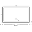 Xenz Mariana receveur de douche - 120x70x7 - Acrylique - blanc SW379106