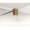 Fortifura Galeria inloopdouche - 50x200cm - ribbelglas - wandarm - Geborsteld koper PVD (Koper) SW877066