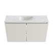 MONDIAZ TURE-DLUX Meuble de toilettes 80 cm Linen. Lavabo EDEN Opalo position milieu. Sans trou de robinet. SW1104397