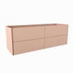 Mondiaz TENCE wastafelonderkast - 140x45x50cm - 4 lades - uitsparing rechts - push to open - softclose - Rosee SW1016381