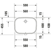 Duravit D Code lavabo encastré par le dessous 56x40cm sans trou de robinet avec trop-plein blanc 0315223