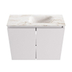 MONDIAZ TURE-DLUX Meuble toilette - 60cm - Cale - EDEN - vasque Frappe - position droite - 1 trou de robinet SW1102665