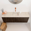 Mondiaz JOYA-DLUX 100cm toiletmeubel - kleur Walnut - Wastafel FAYE positie Midden Zonder kraangat kleur Frappe. SW1422311