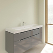 Villeroy & Boch Subway 2.0 lavabo-meuble - 130x47cm - avec 2 trous de robinet avec trop-plein blanc 1024052