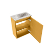 MONDIAZ TURE-DLUX Meuble de toilette 40cm Ocher. EDEN lavabo Glace position à droite. Sans trou de robinet. SW1103400