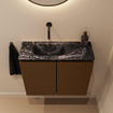 MONDIAZ TURE-DLUX Meuble toilette - 60cm - Rust - EDEN - vasque Lava - position gauche - sans trou de robinet SW1103983