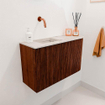 Mondiaz JOYA-DLUX 71.6cm toiletmeubel - ronding rechts kleur Ruby - Wastafel FAYE positie Links Zonder kraangat kleur Nata. SW1425453